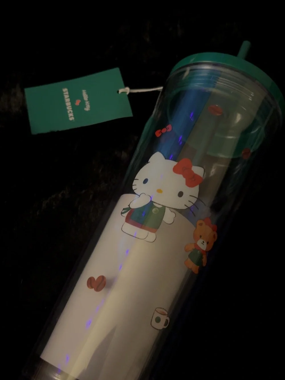Starbucks Rare Hello Kitty Green Venti Hello kitty collection
